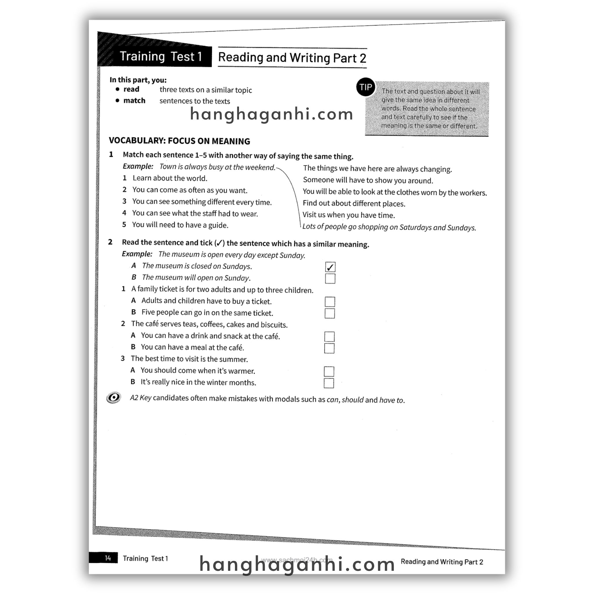 A2 Key for Schools Trainer 1 for the Revised Exam from 2020 Six Practice Tests with Answers and Teacher’s Notes ( Second Edition)_thumbnail_12