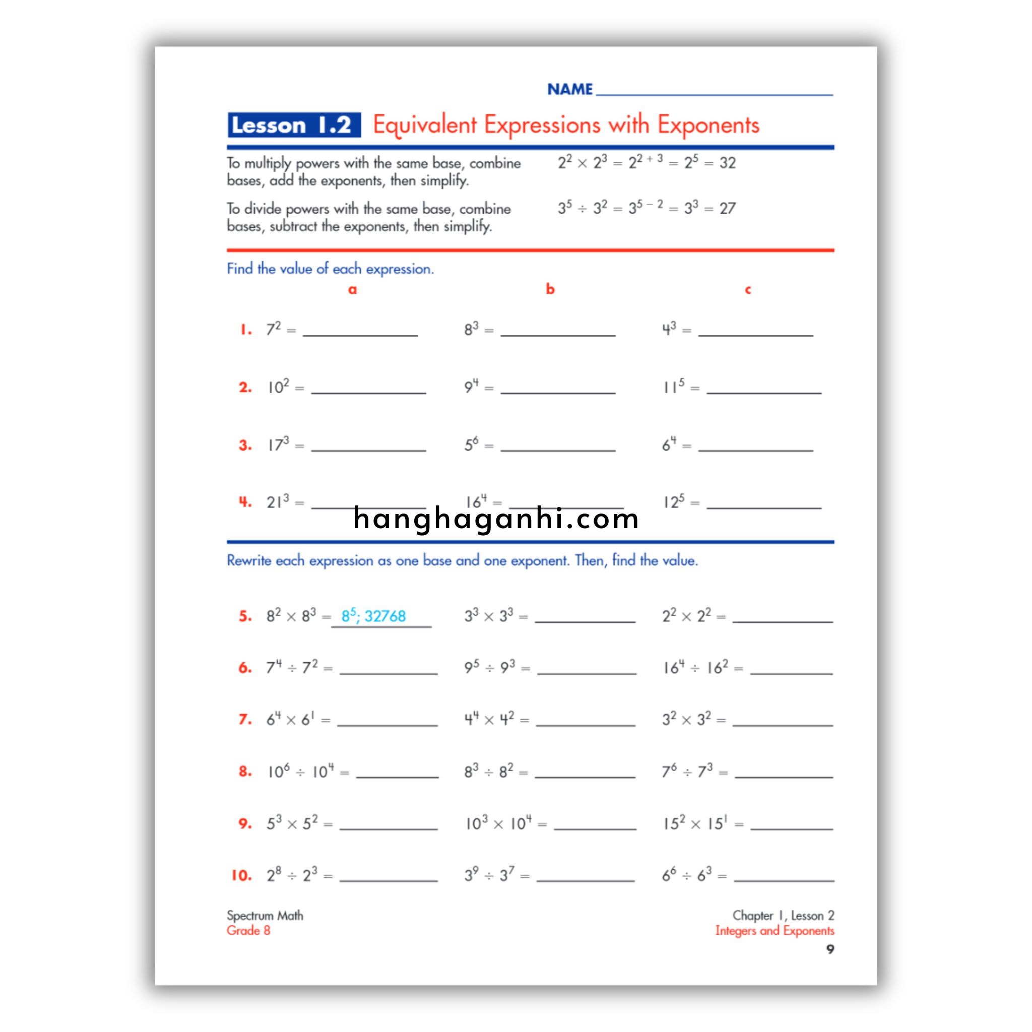 Spectrum Math Workbook Grade 8- Sách Toán Tiếng Anh cho bé lớp 8_thumbnail_8