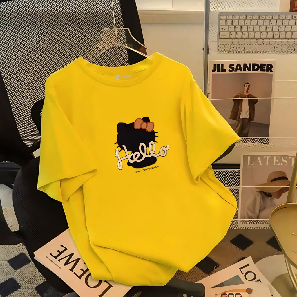 [Form rộng] Áo thun nữ in hình 'Mèo Hello'  - LOZA RT7968_thumbnail_3