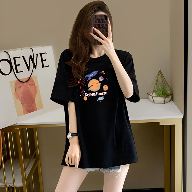 [Form Rộng] Áo thun nữ dáng rộng - Áo phông nữ form rộng 95% cotton - Loza G0129