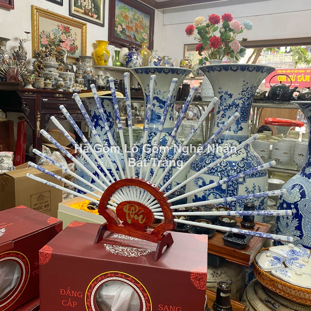 Bộ Đũa Thờ Cúng Sư Men Lam Cổ và Kệ Gỗ Hương Đồ Tâm Linh, Phong Thủy - Đồ thờ cúng_thumbnail_6