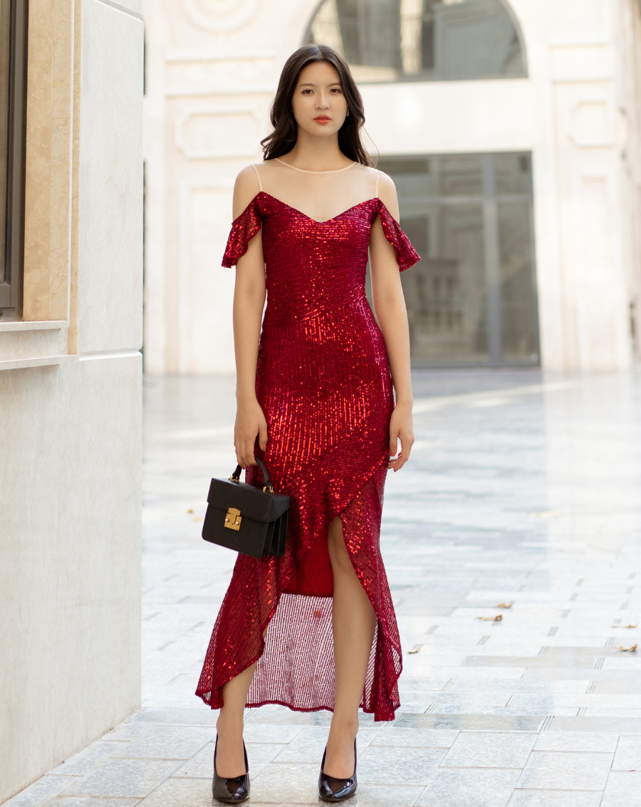 Đầm dạ hội DIVA dáng đuôi cá cao cấp