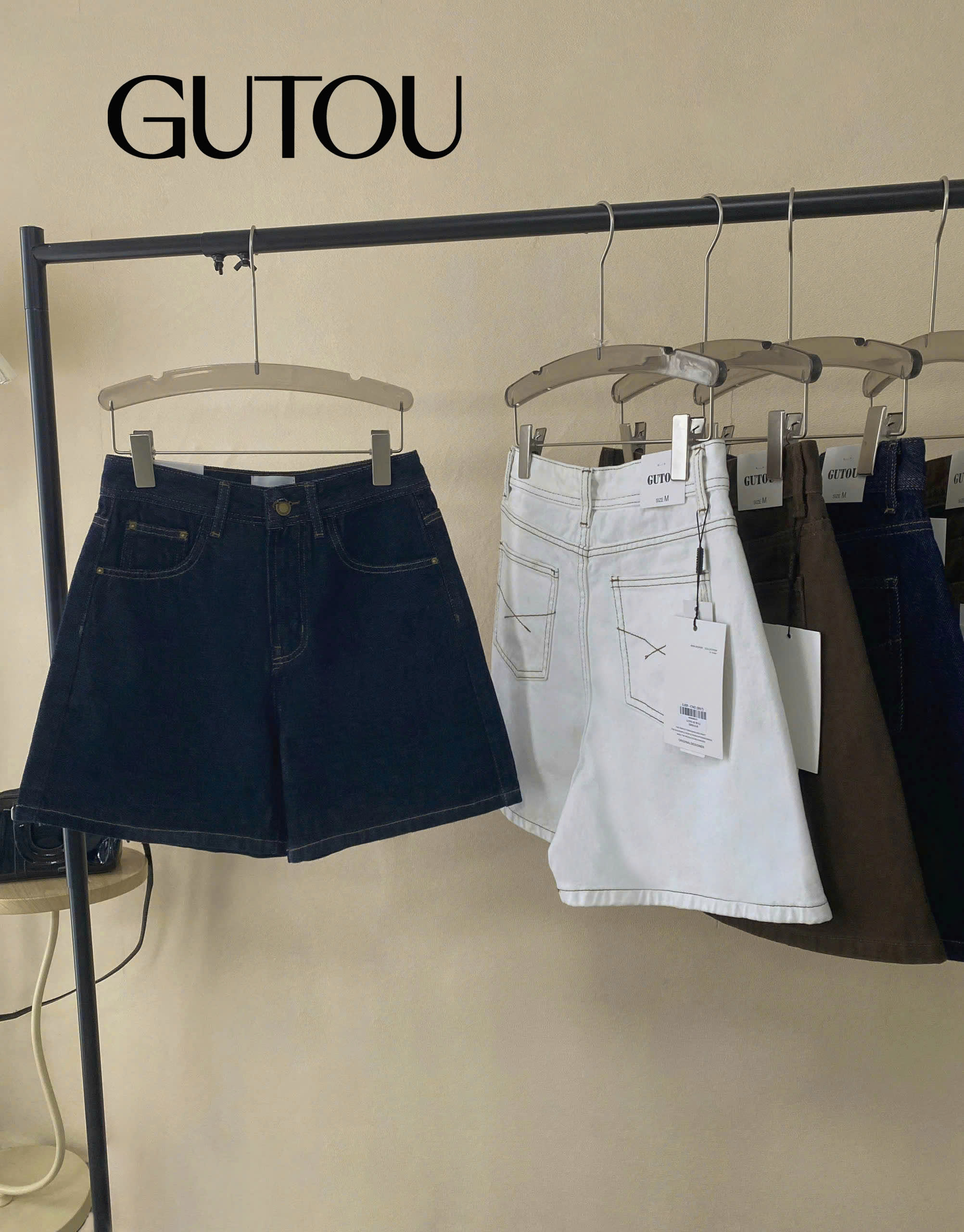 [ GUTOU ] Quần Jean Basic Fit Short_thumbnail_2