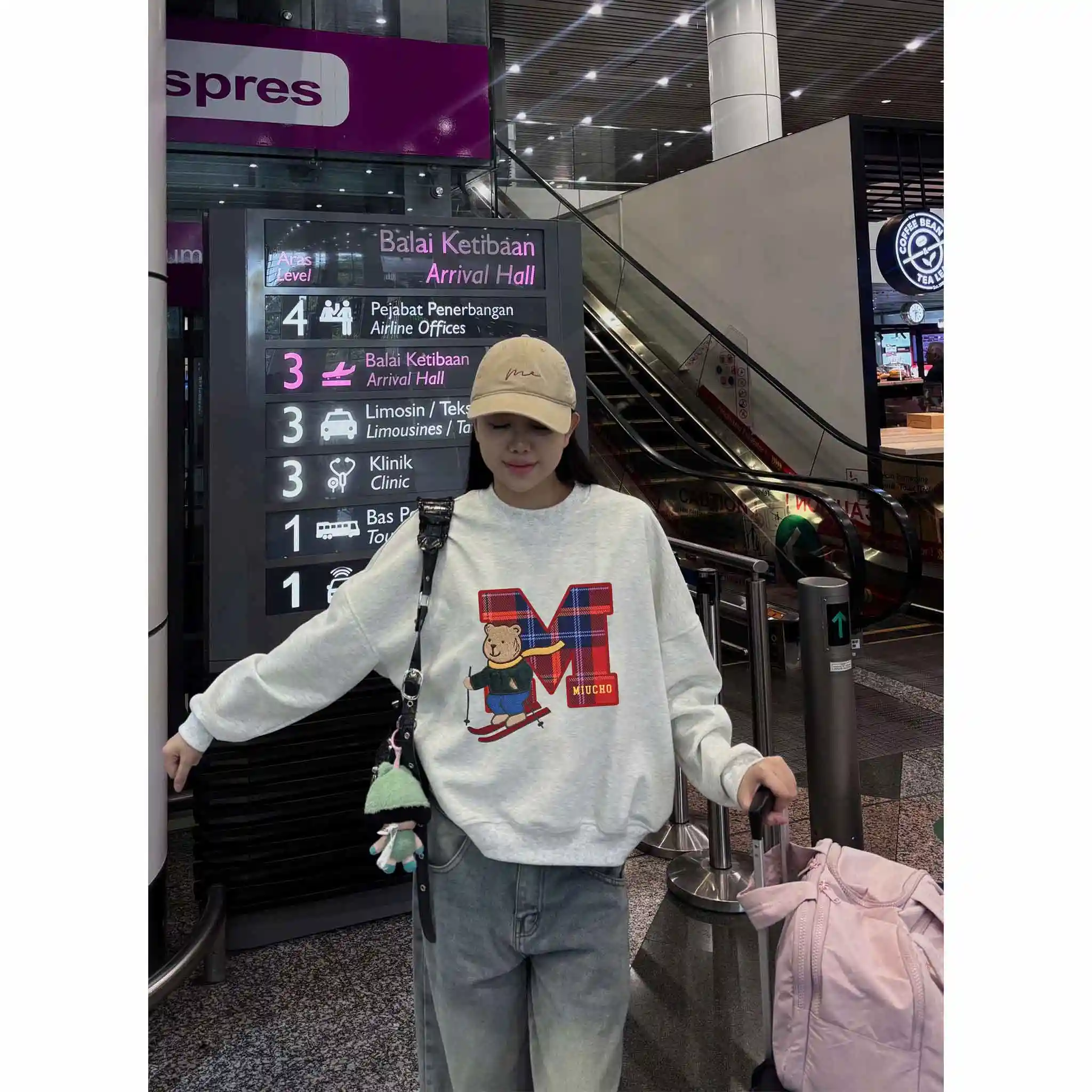 Áo Sweater boxy unisex Miucho nỉ 2 da cao cấp thấm hút tốt chuẩn form chữ M gấu teddy 2791_thumbnail_5