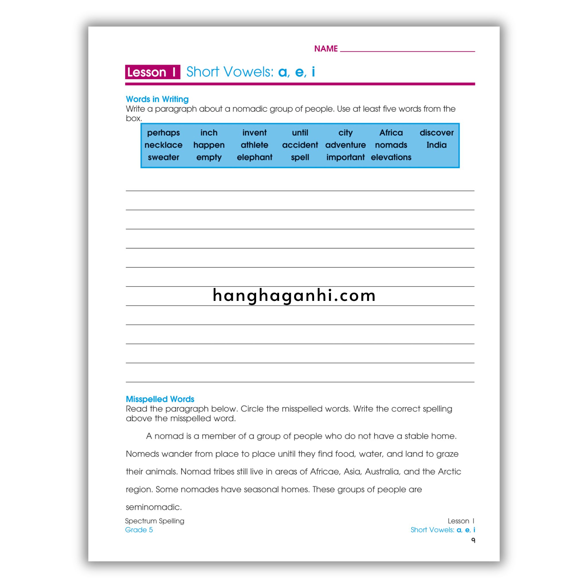 Sách Spectrum Spelling Workbook Grade 5_thumbnail_3