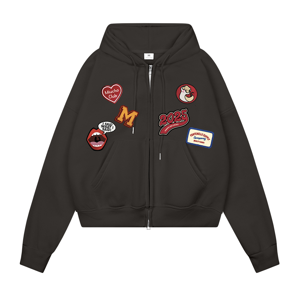 Áo hoodie zip nam form boxy 1884 Miucho Club chất vải nỉ bông dày dặn mịn in mix_thumbnail_0