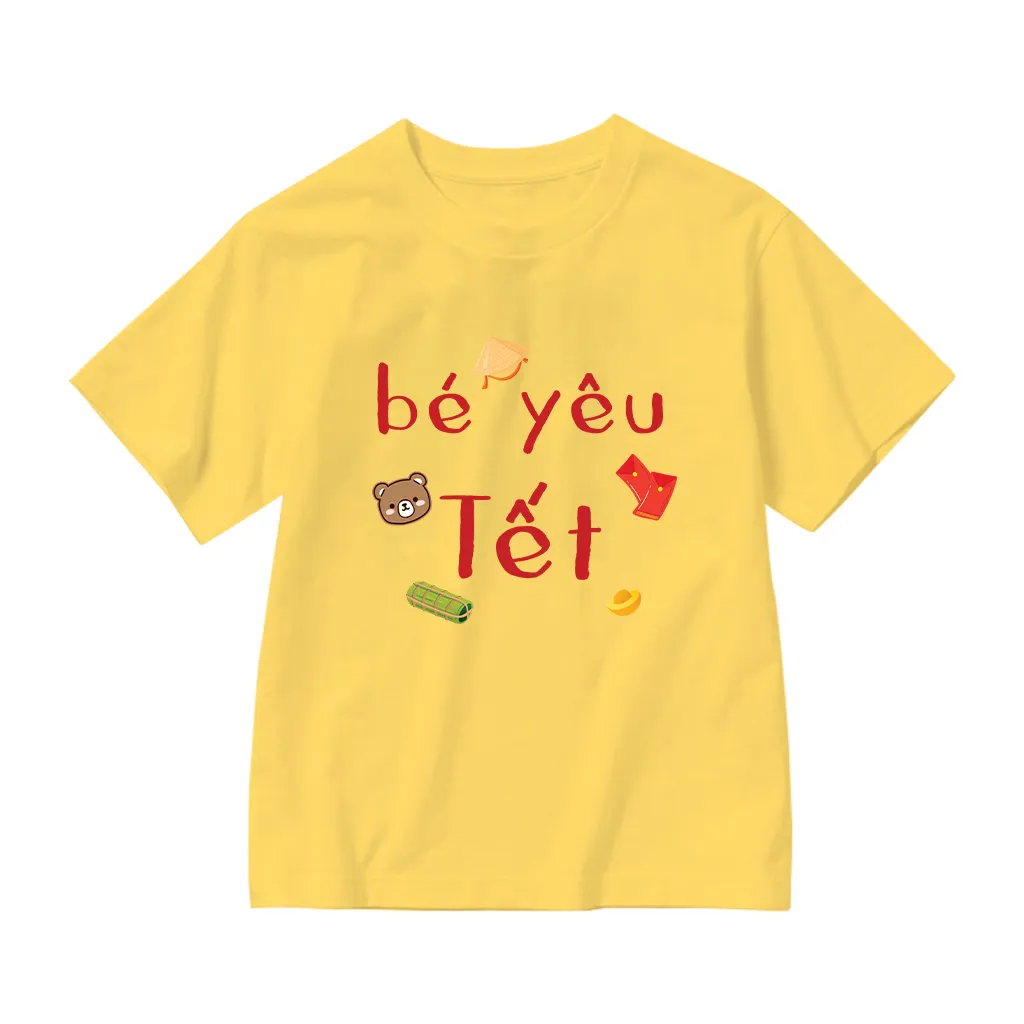 Áo thun bé yêu Tết Bính Ngọ Kado vải cotton dày dặn thoáng mát cổ tròn in mix 3002_thumbnail_0