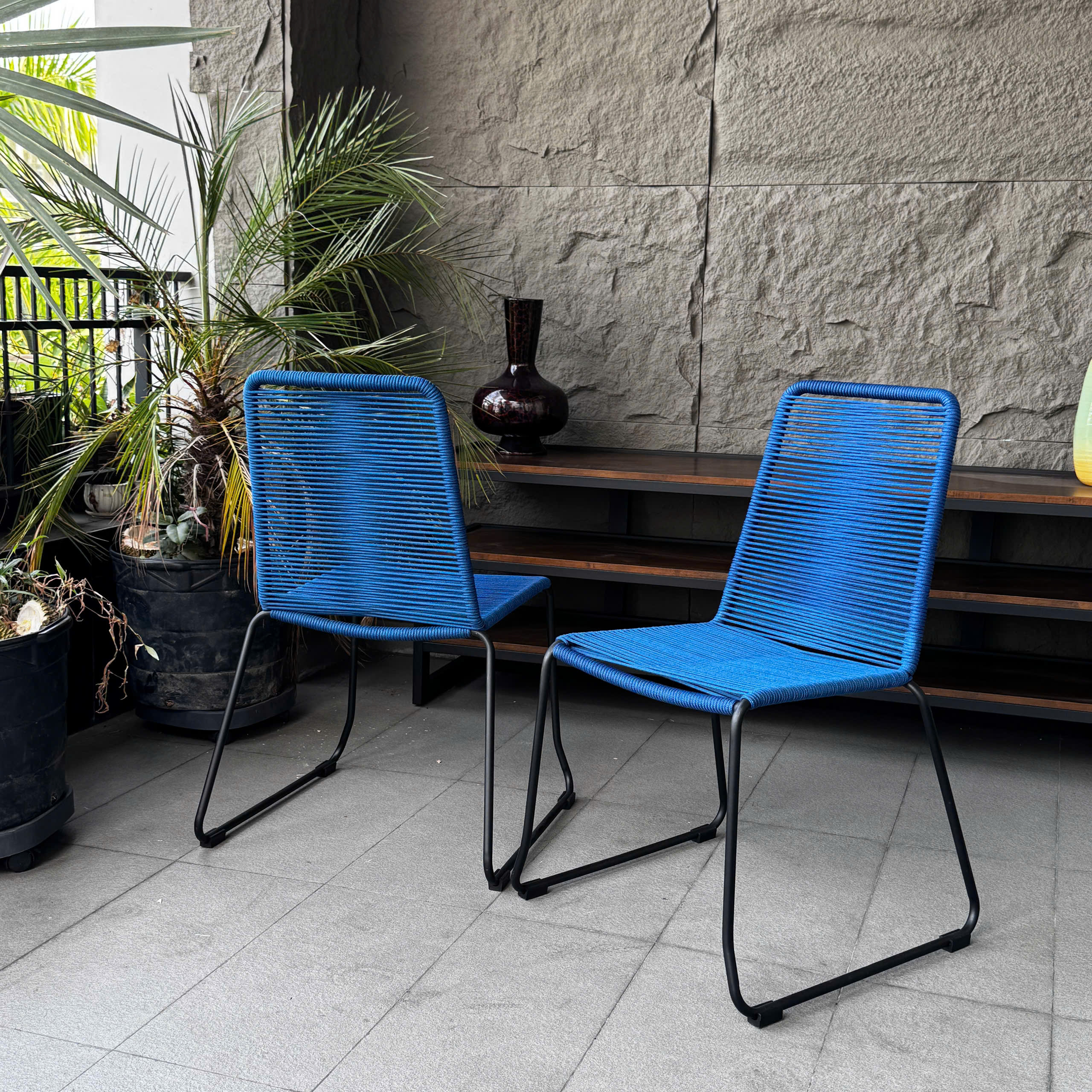 Ghế đan dây Pang Chair Modloft Blue