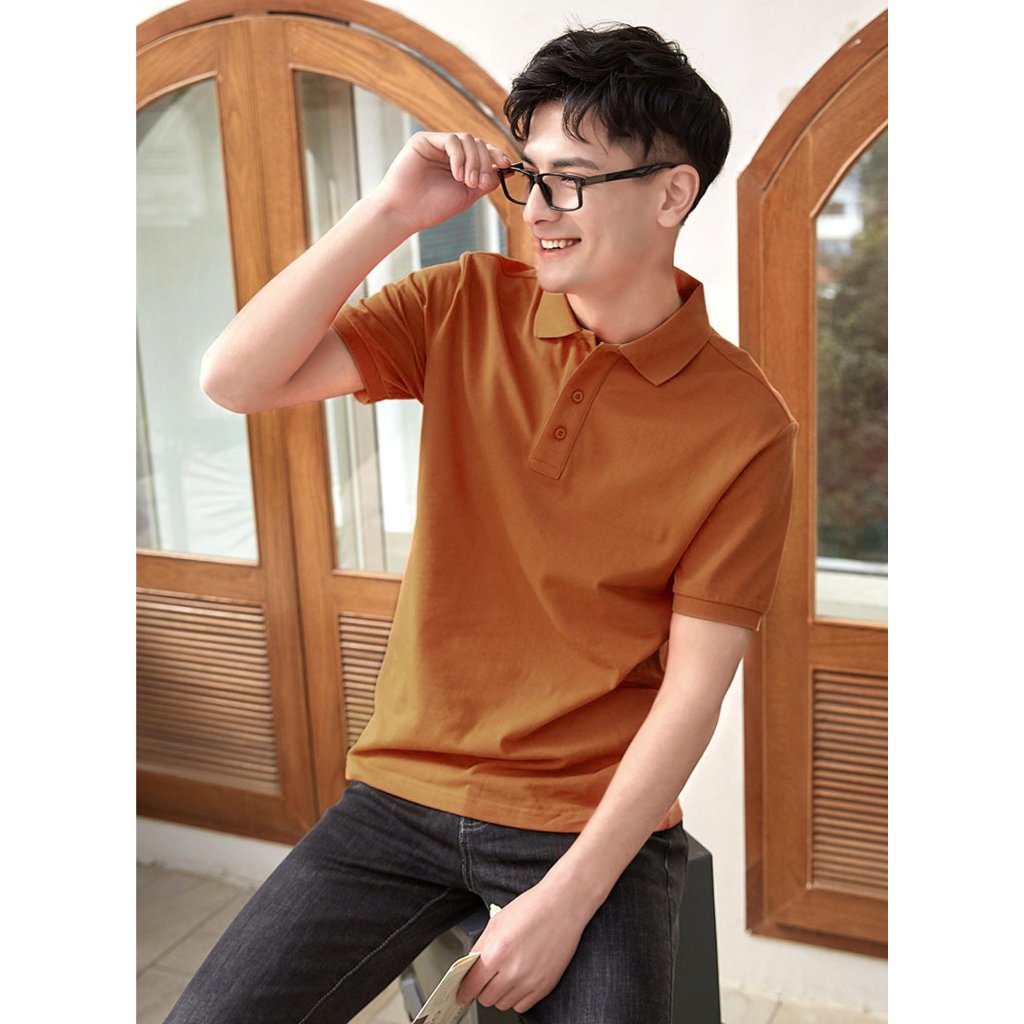 Áo polo nam trơn form vừa PLCST01 vải cá sấu poly cổ trụ thoáng mát Miucho Iconic_thumbnail_5