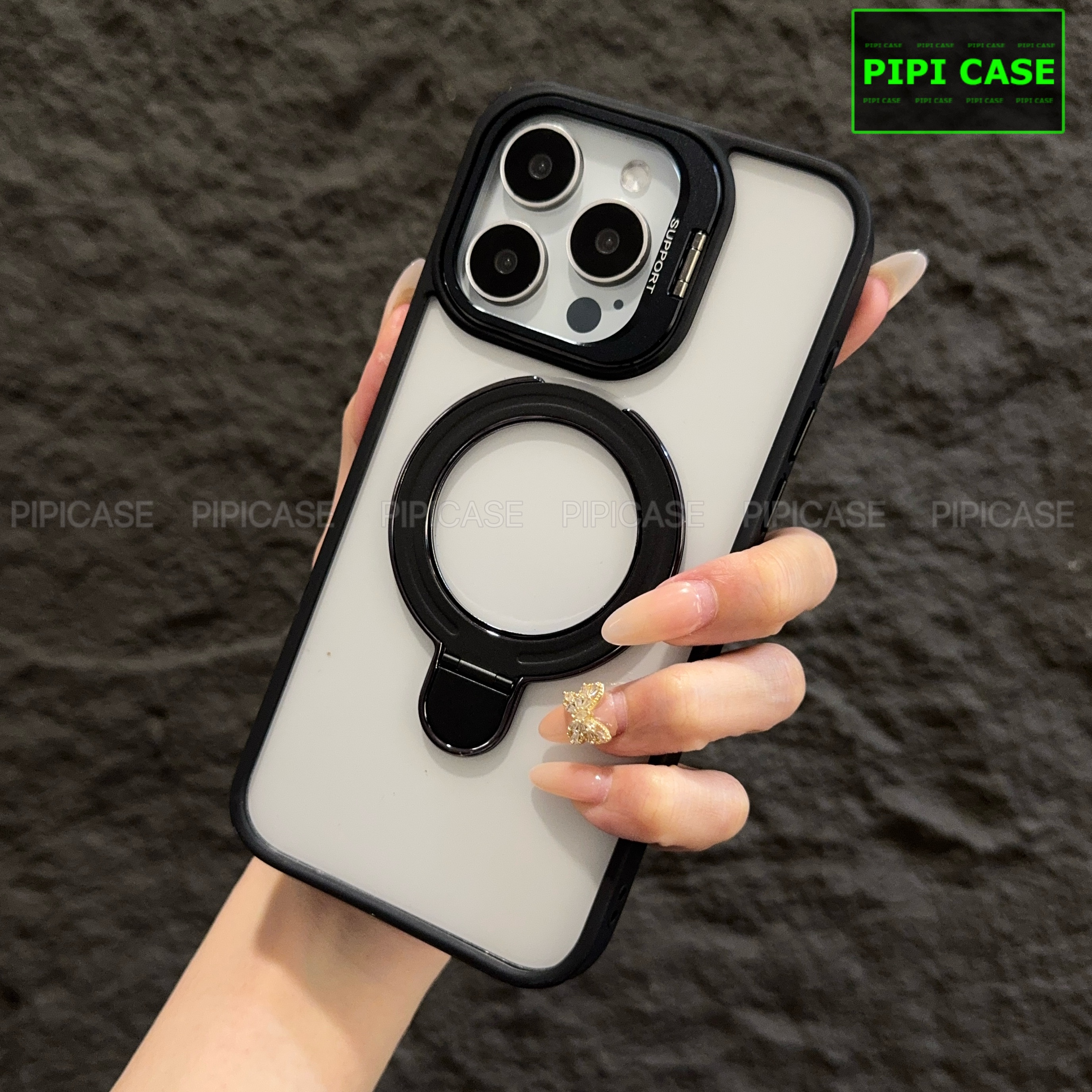 Ốp Lưng iPhone 12 Pro Max - Super Gone - Đen