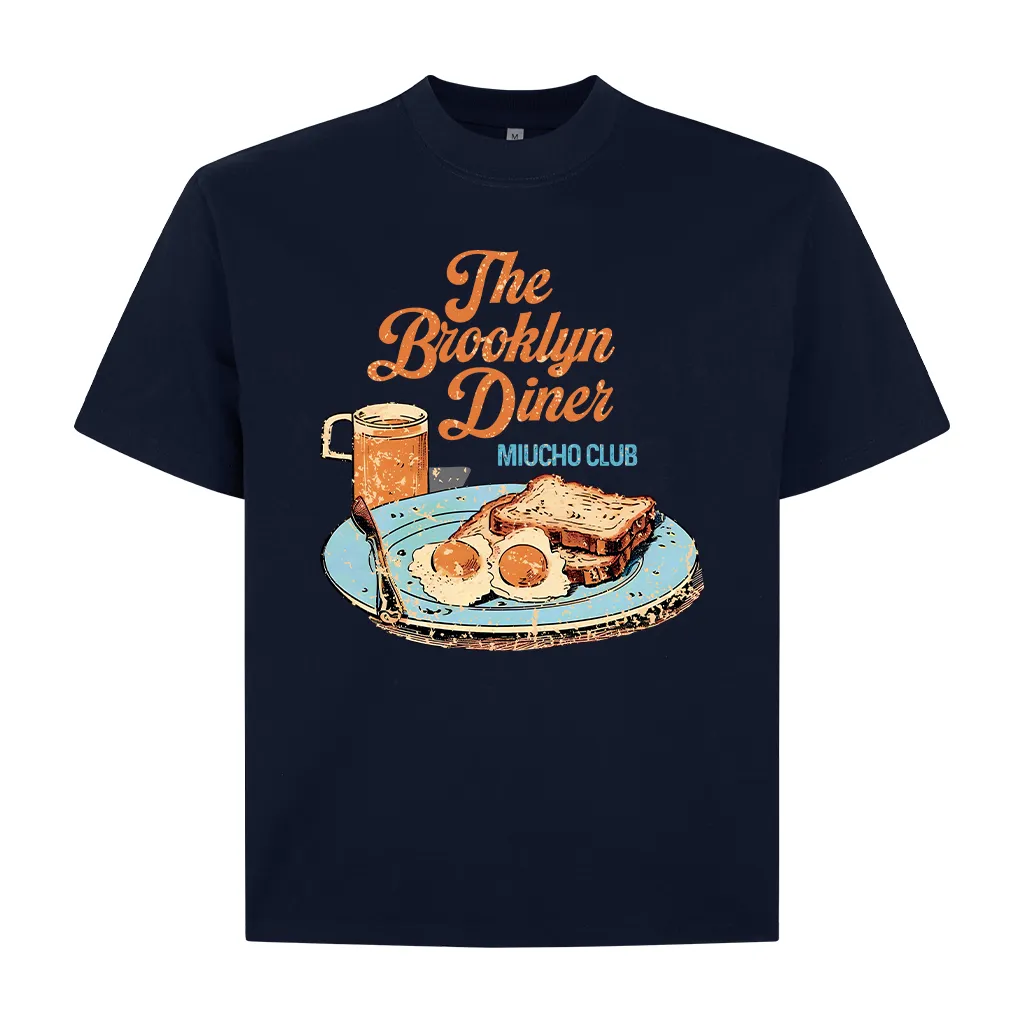 Áo thun boxy The Brooklyn Diner 2562 Miucho vải cotton thoáng mát đủ size đủ màu dễ phối đồ in mix_thumbnail_9