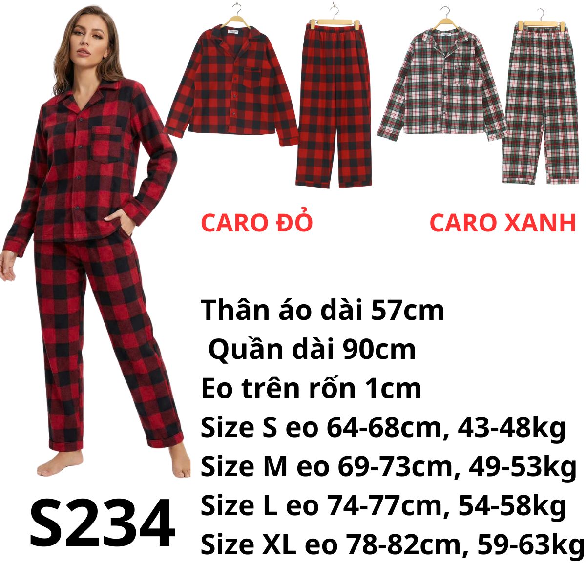 S234 - SET BỘ PIZAMA NỈ