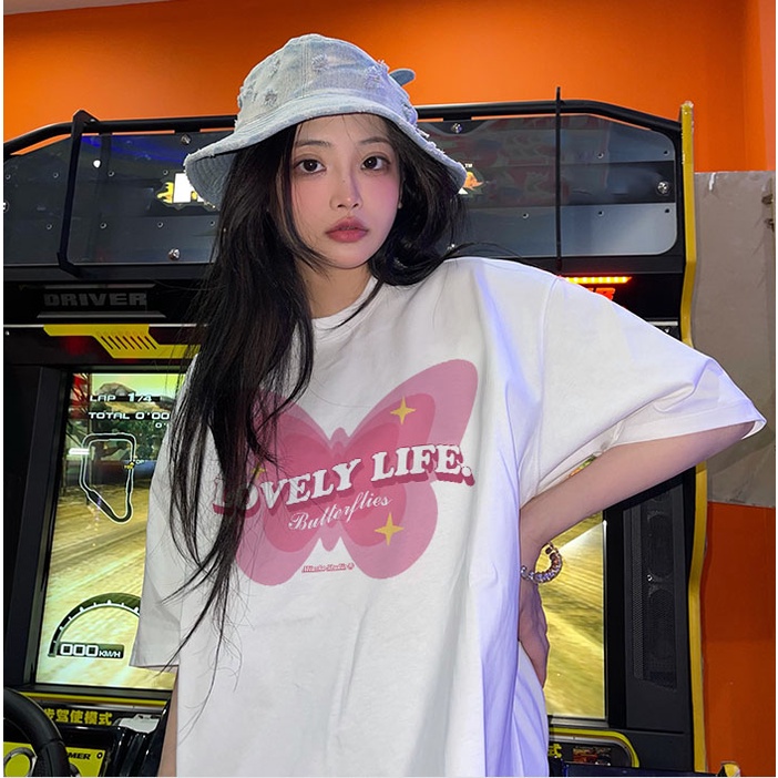 Áo thun form rộng nữ tay lỡ Miucho oversize chất vải cotton AT226 Miucho in hình hoạ tiết_thumbnail_5