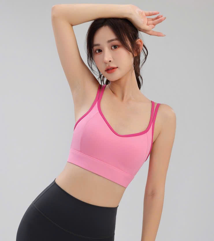 Áo Lót Thể Thao Tập Gym Yoga Nữ Yumiisport Áo Bra Hai Dây Cài Khoá Phối Màu Nâng Ngực Không Gọng Vải Co Giãn Sẵn Mút_thumbnail_12