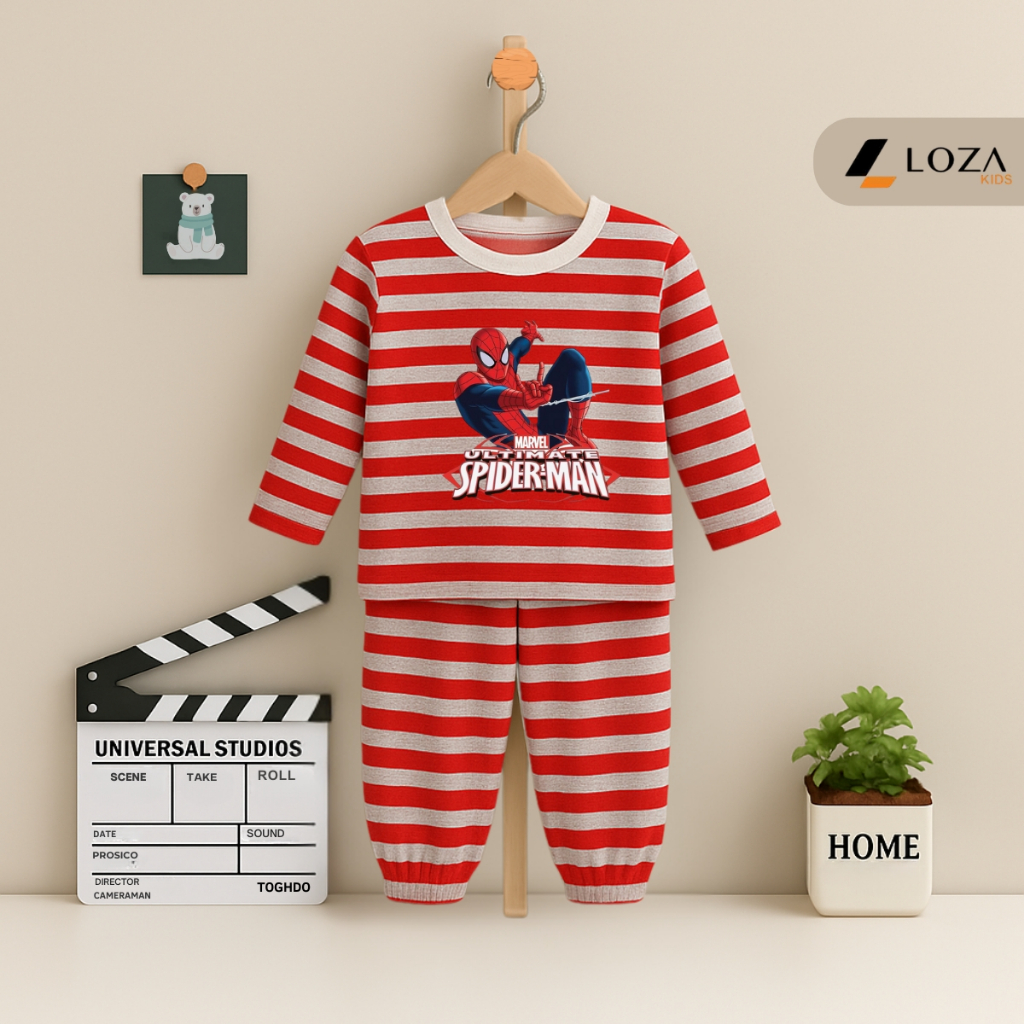 Bộ thu đông kẻ bé trai in hình SPIDERMAN - Loza Kids TK563-564_thumbnail_5