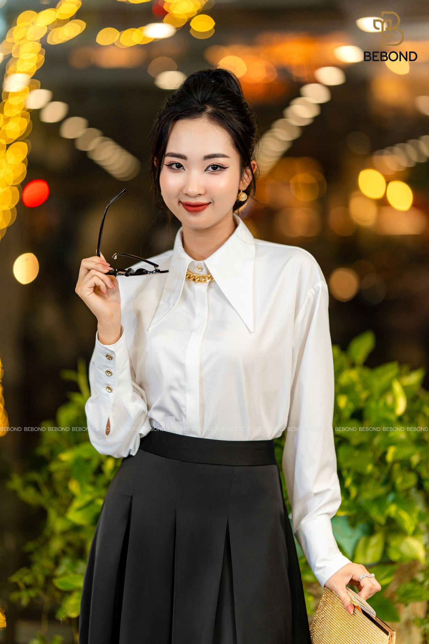 ÁO SƠ MI TRẮNG CỔ CÁCH ĐIỆU DONNA_thumbnail_2