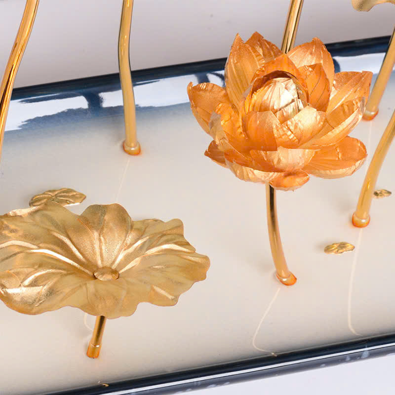 Hồ Hoa Sen mạ  Vàng 24K KT 33x15x36cm_thumbnail_0