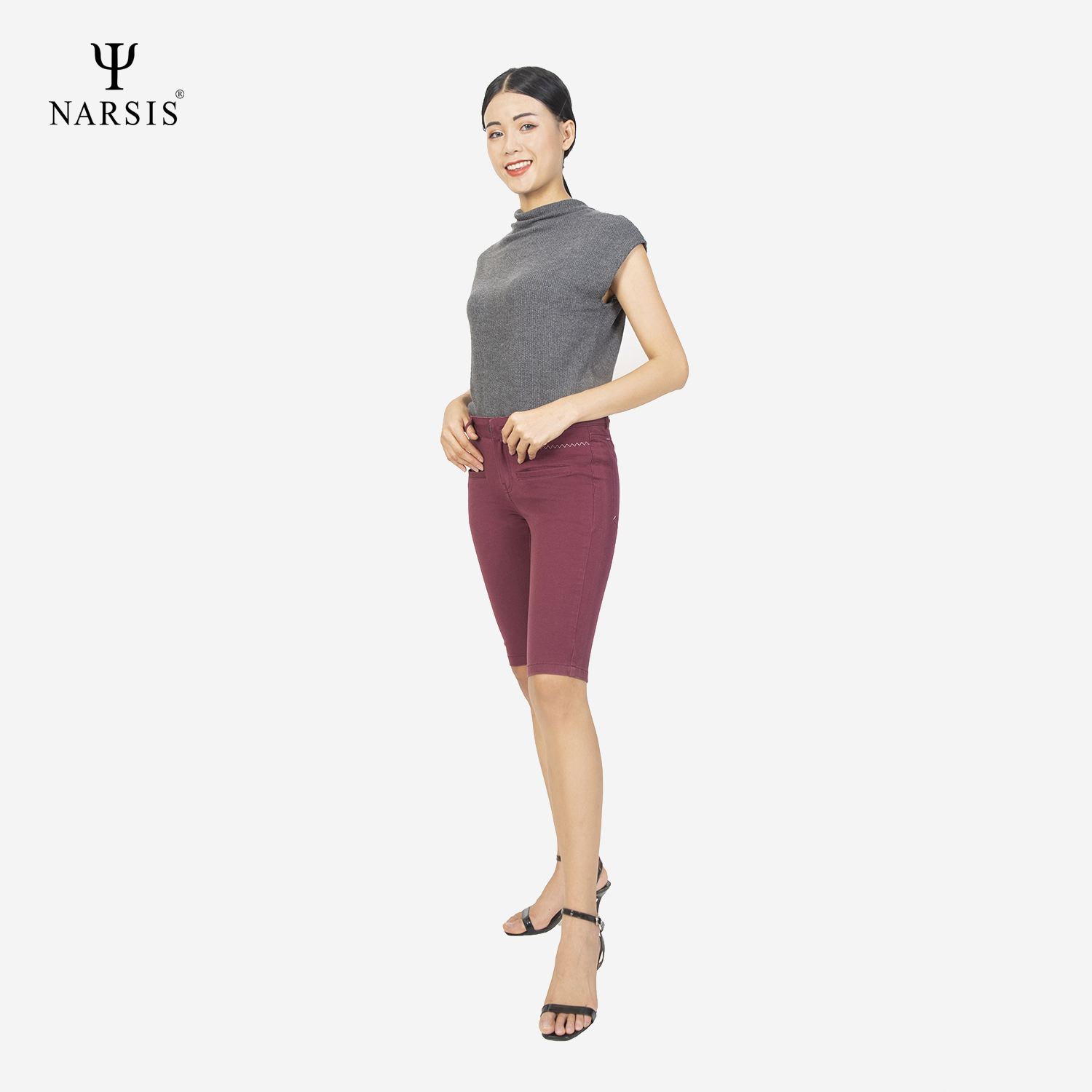 QUẦN LỬNG NỮ P6005 NARSIS VẢI KAKI BỀN, THOẢI MÁI, THỜI TRANG, PHONG CÁCH, THỜI TRANG, PHONG CÁCH_thumbnail_1
