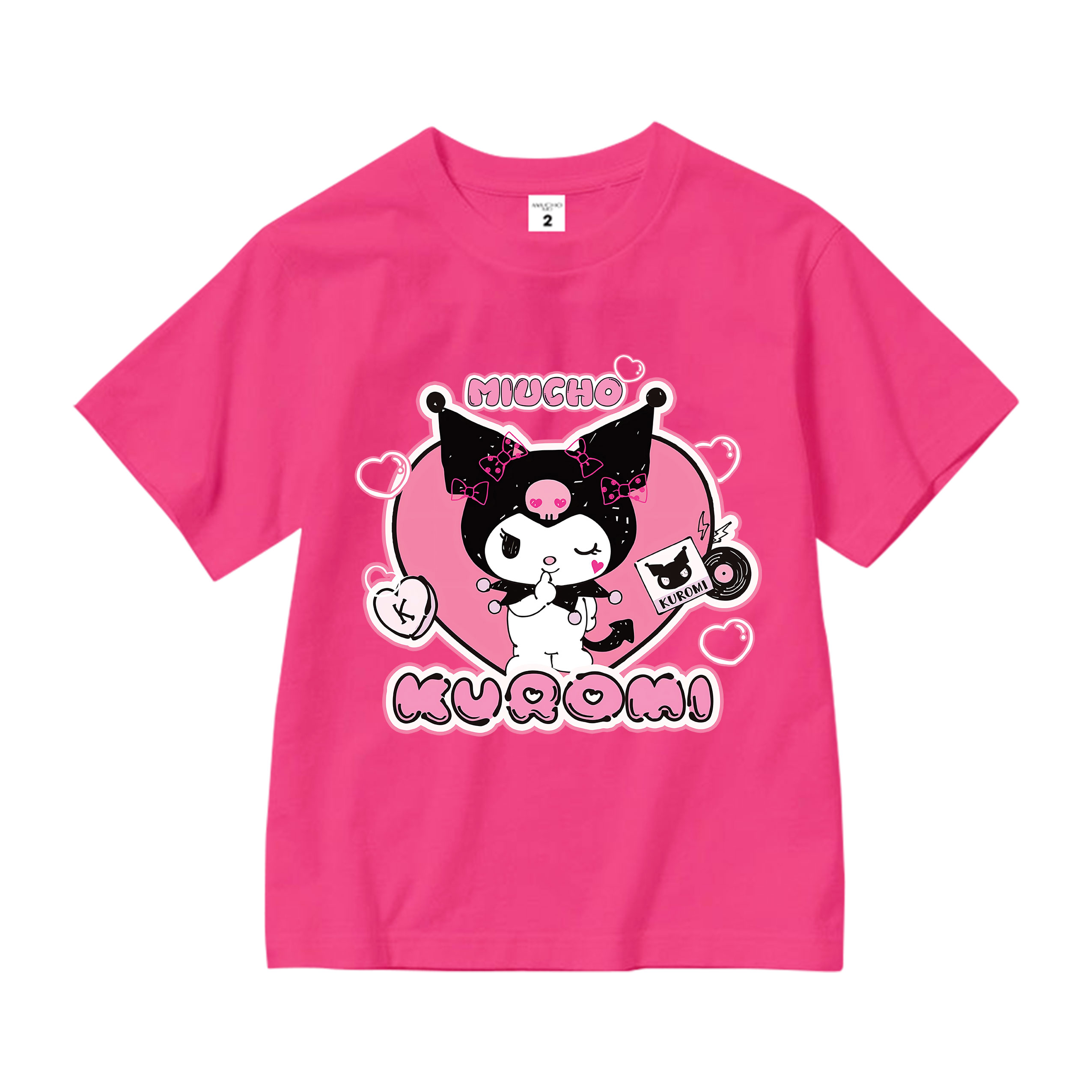 Áo thun bé gái KUROMI form rộng chất vải cotton thoáng mát AED1521 Miucho Kid in graphic_thumbnail_9