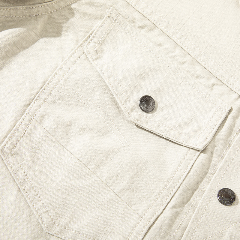 Áo giặt, phai màu và mã hóa Phong cách tiền cũ hợp thời trang 2025 Áo khoác bảo hộ lao động nam đa năng_thumbnail_3