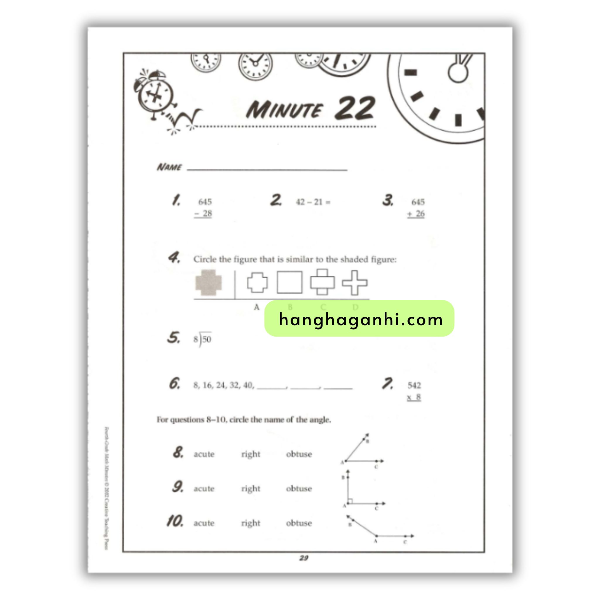 Math Minutes Grade 4- Sách Toán Tiếng Anh cho bé lớp 4_thumbnail_6