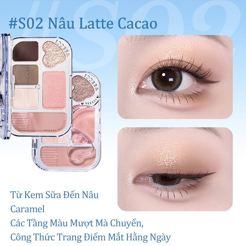 [VEECCI] Bảng phấn mắt 6 má ô Veecci 8g_thumbnail_4