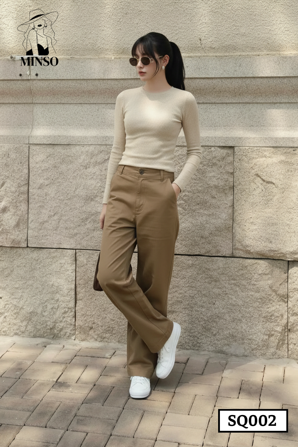 Quần Kaki dáng suông ống rộng SQ002