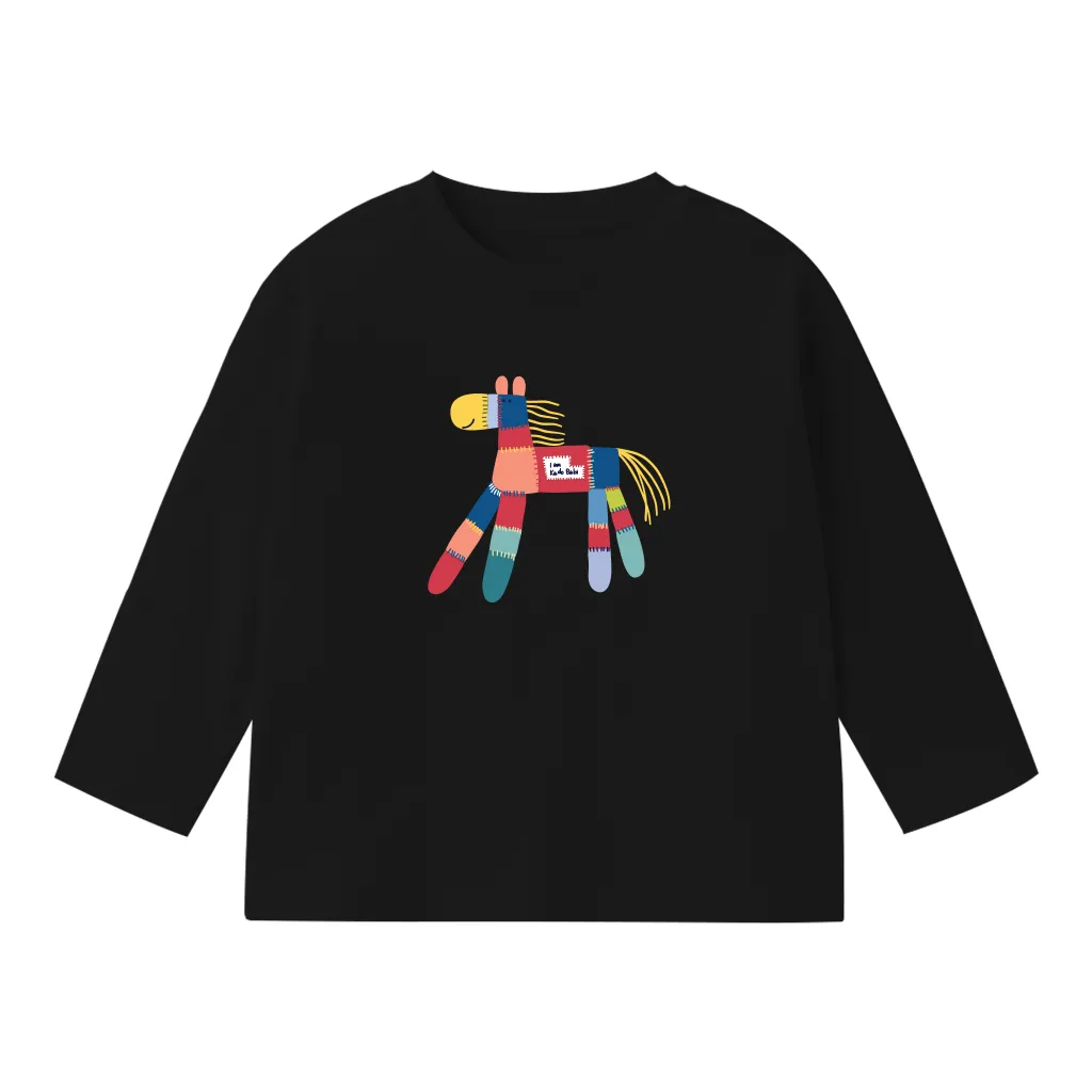 Áo thun bé trai tay dài form rộng Kado vải dày dặn giữ ấm hình ngựa 2982_thumbnail_7