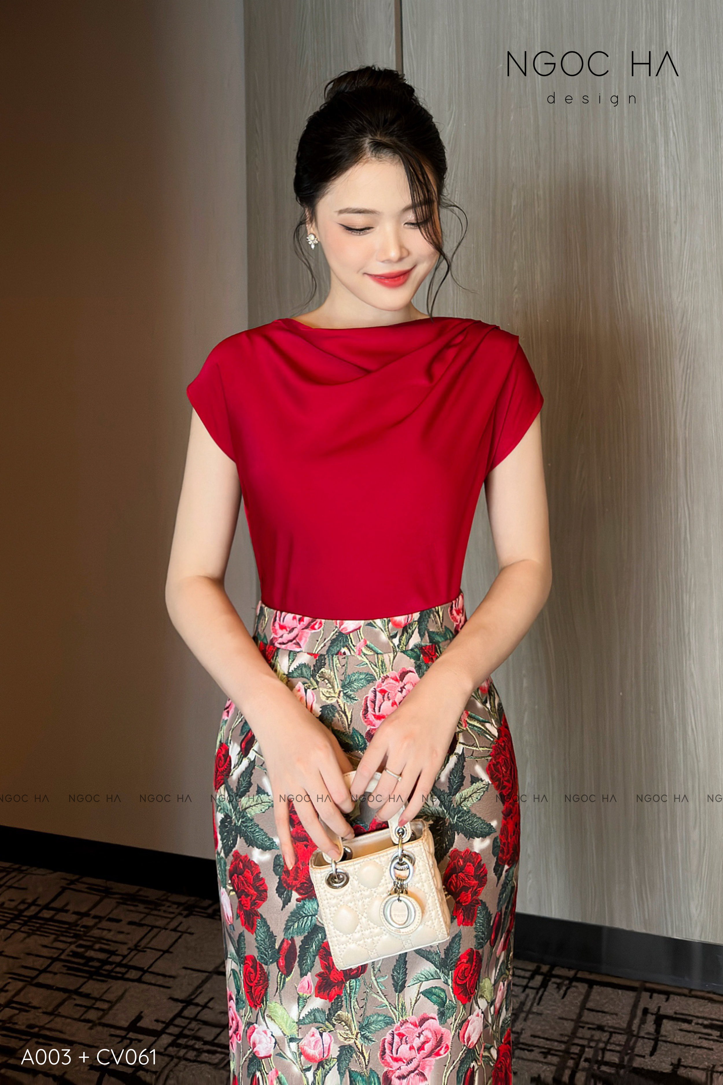 Mely Top_ Áo Lụa Cổ Đổ Rớt Vai A003_thumbnail_0