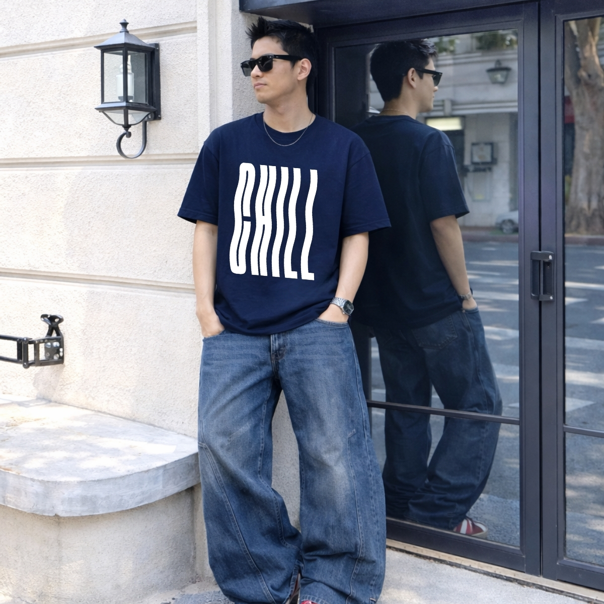 Áo thun unisex UX30-1180 chữ CHILL dáng oversized local brand WETEE_thumbnail_12