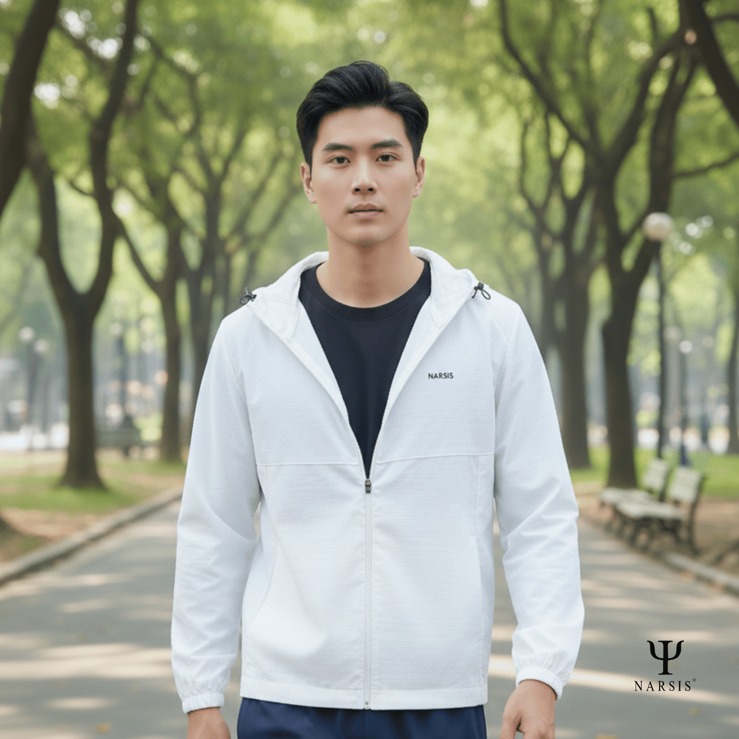 Áo Khoác Gió Nam Narsis 1 Lớp, Chống Nắng, Chống Gió, Phong Cách Trẻ Trung - D25016