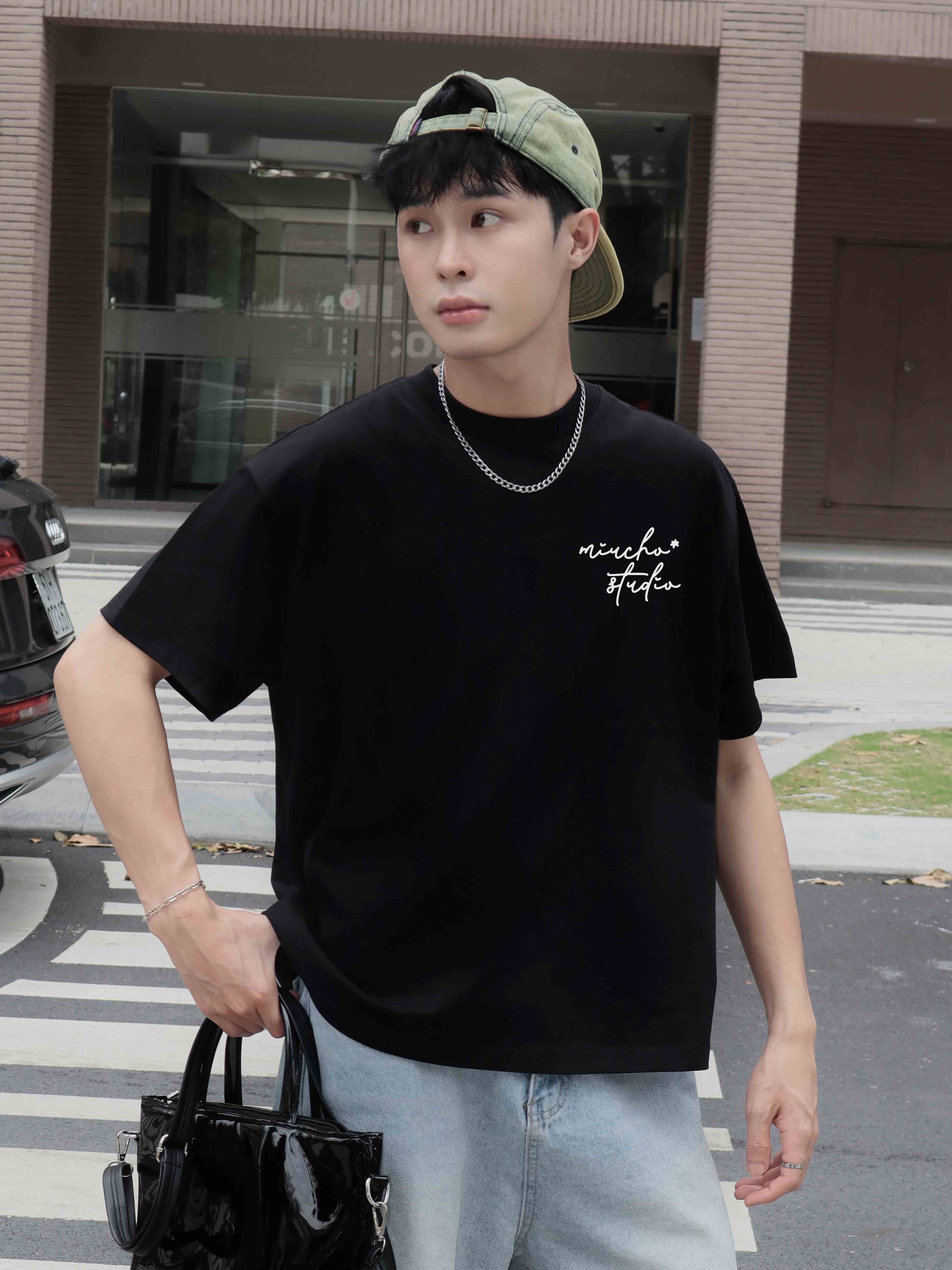 Áo phông nam localbrand form boxy vải cotton 2c 250gsm dày dặn 1773 Miucho in basic_thumbnail_4