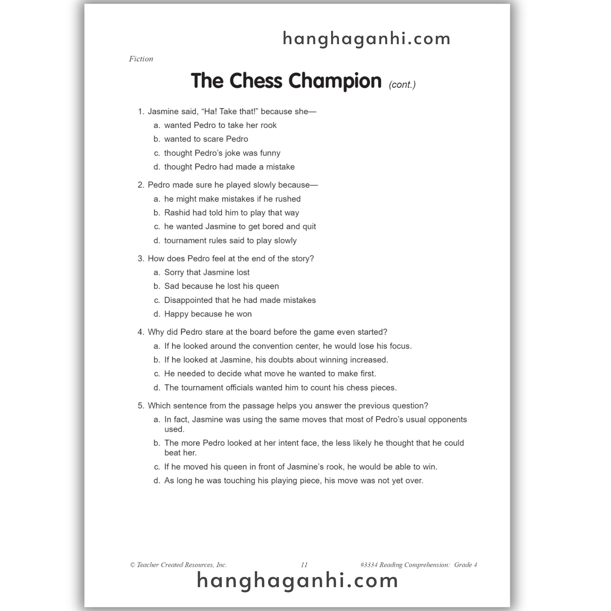 Reading Comprehension Grade 4 Teacher Created Resources, sách đọc hiểu lớp 4_thumbnail_16