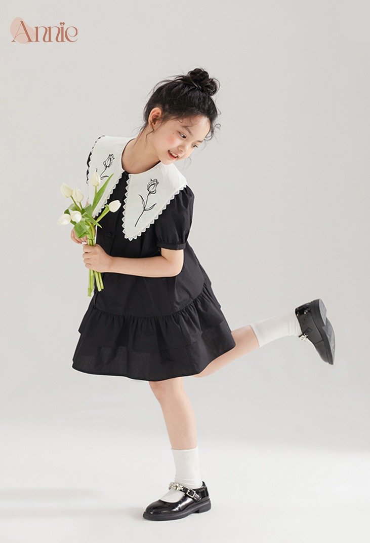 Váy thêu hoa hồng VA23062