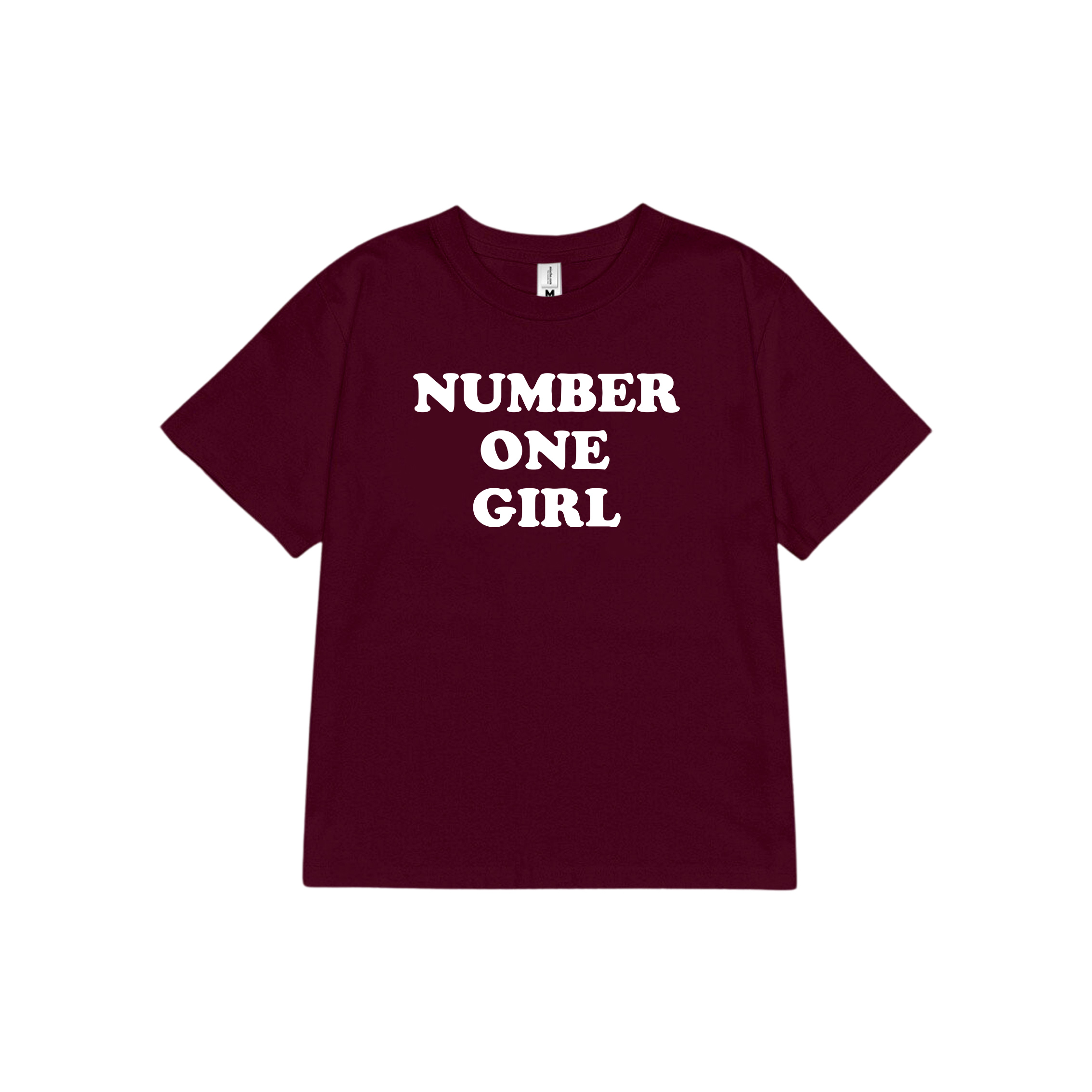 Áo baby tee ôm number one girl 1978 Miucho cổ tròn vải cotton 4c thoáng mát in basic