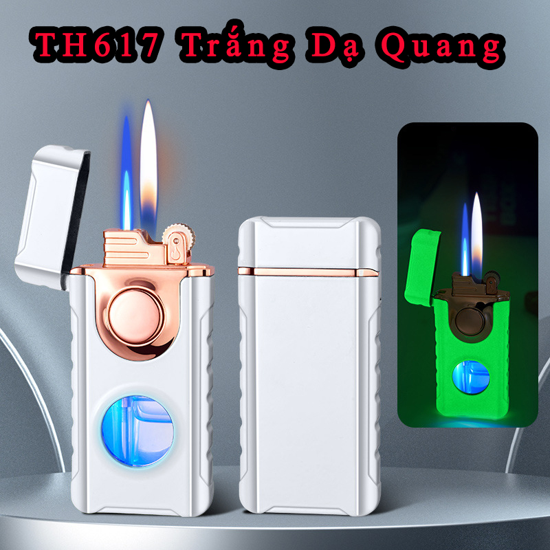 Bật lửa gas TH617 trong suốt tặng kèm đầu bơm_thumbnail_5