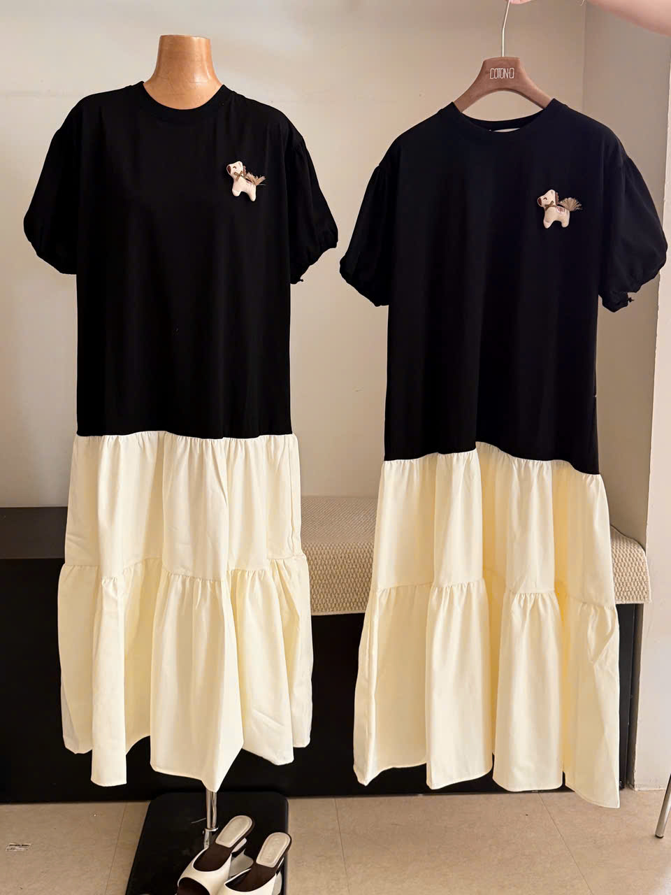 HV4 Đầm suông đính ngựa