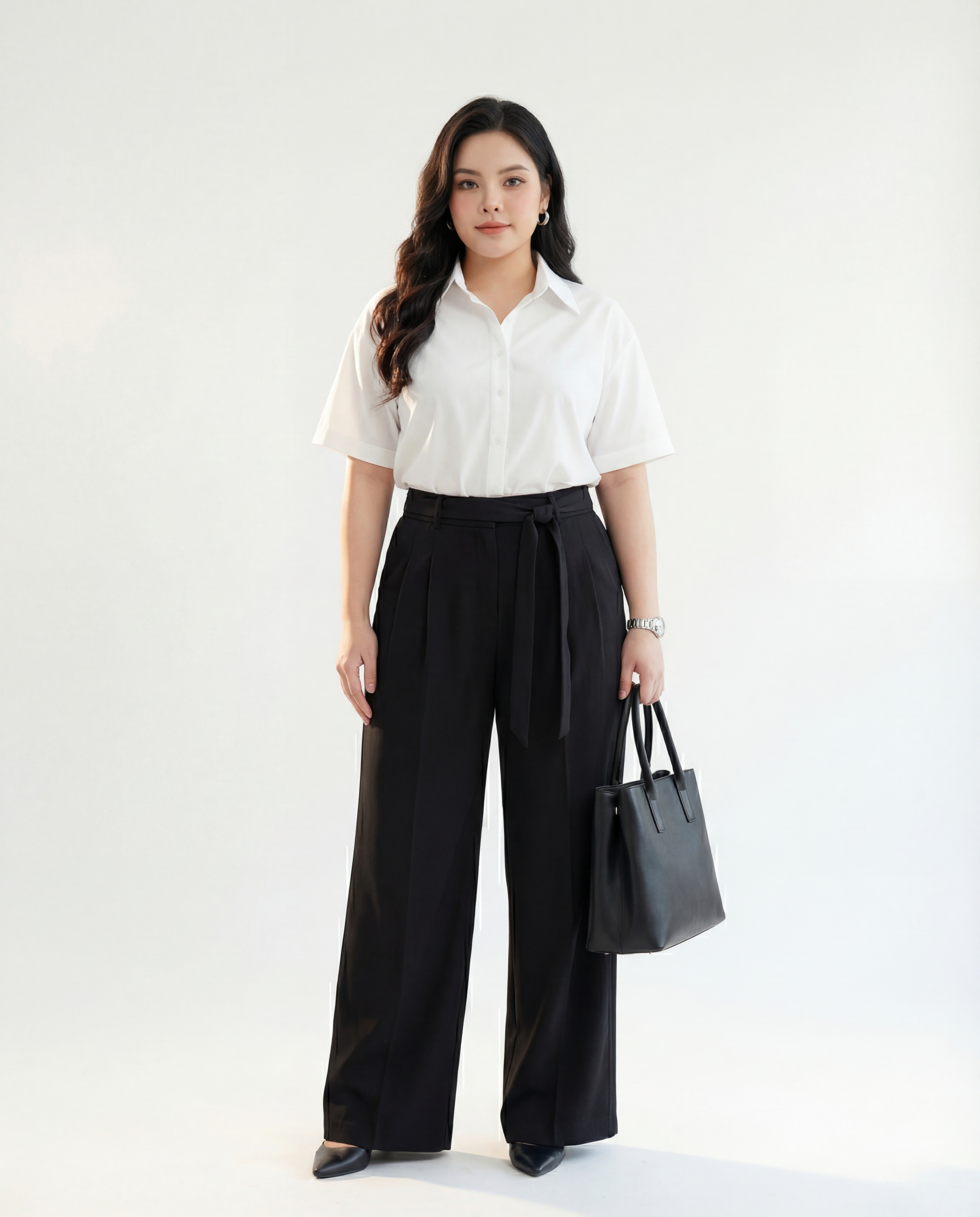 BIGSIZE NỮ - Quần ống suông phối đồ V-QD036