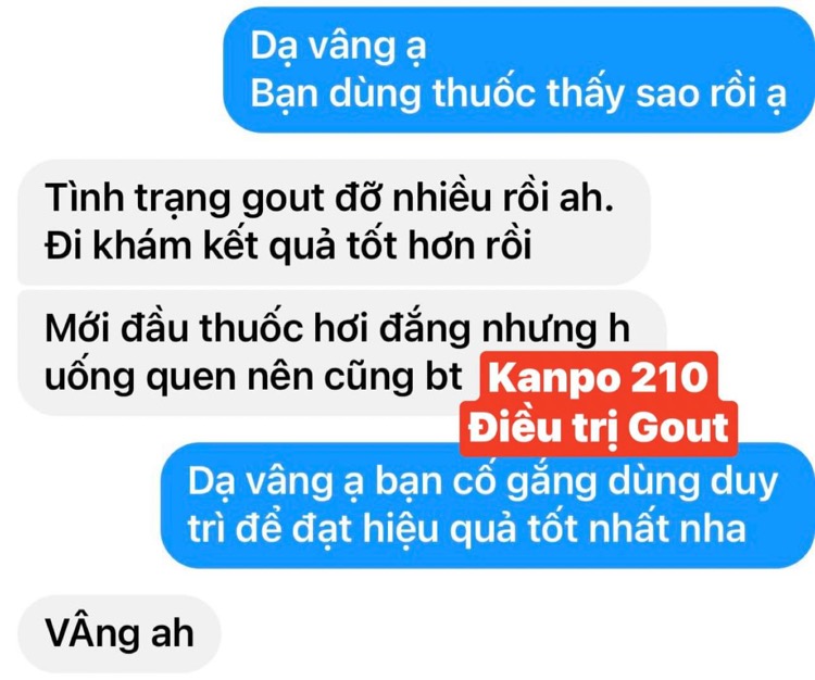 Gout đỡ hẳn, khám lại kết quả tốt hơn_0