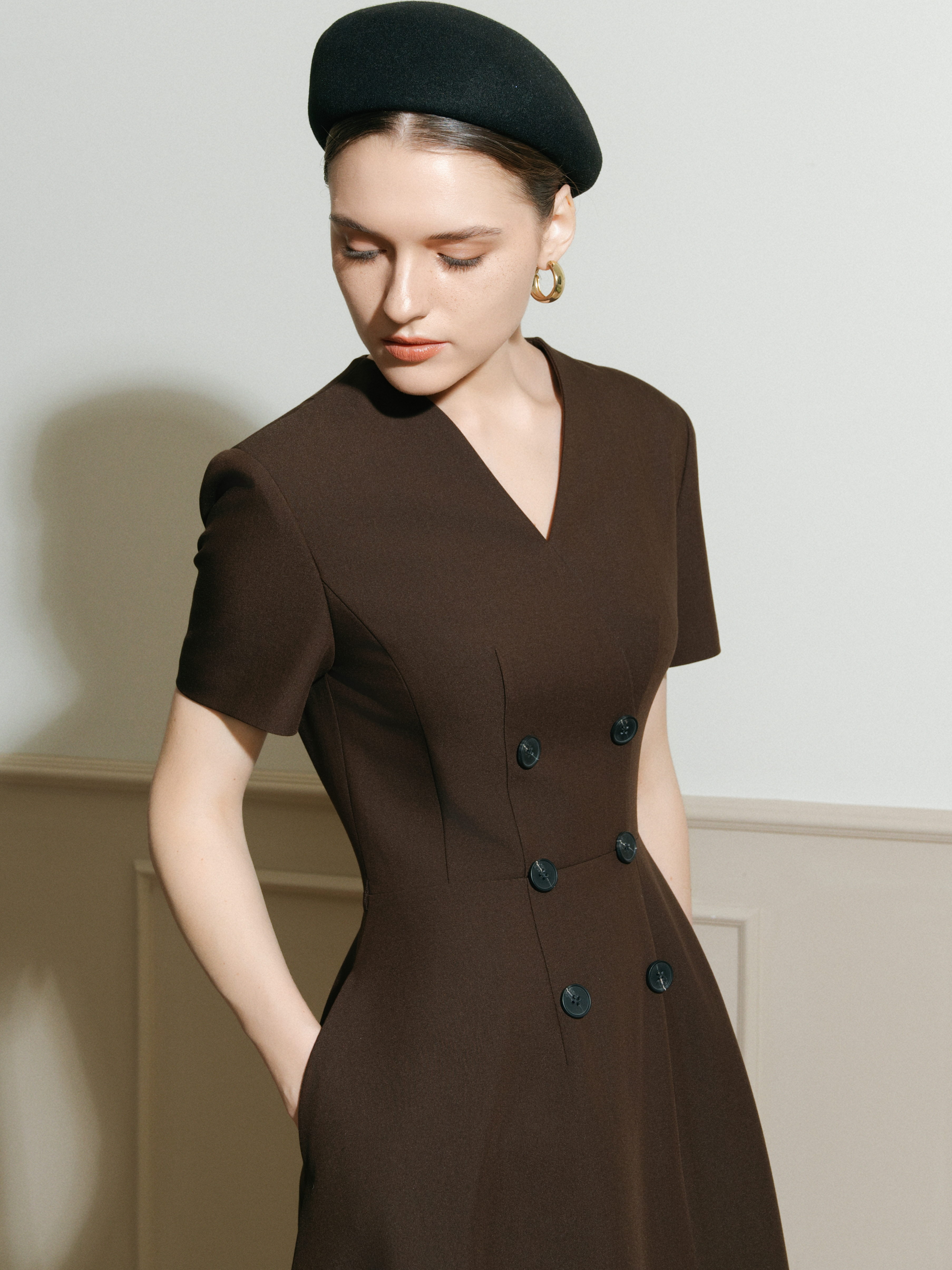 VIVIENNE DRESS - Brown_thumbnail_1