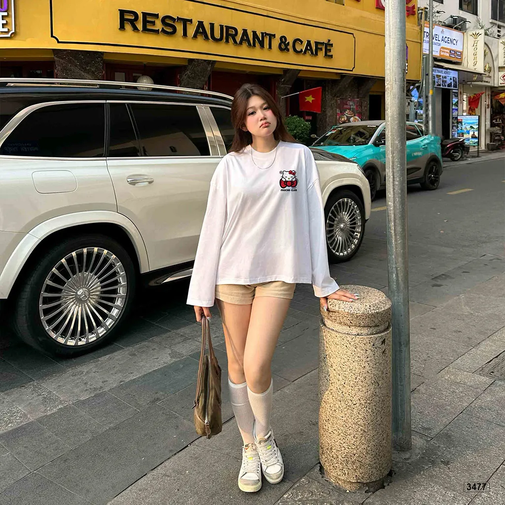 Áo thun nữ boxy tay dài kitty cute Miucho 3477_thumbnail_5