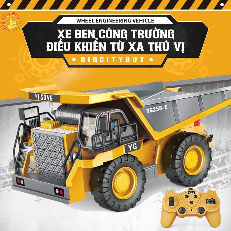 Xe Ben, Máy Xúc Công Trường Điều Khiển Từ Xa Thú Vị, Đồ Chơi Công Trường Cho Bé_thumbnail_1