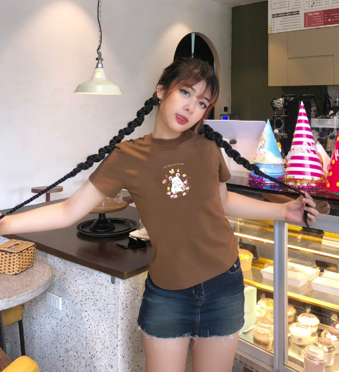 Áo baby tee 12 con giáp tuổi Tí ( của chuột) ABD395 Miucho cotton cổ tròn in graphic_thumbnail_3