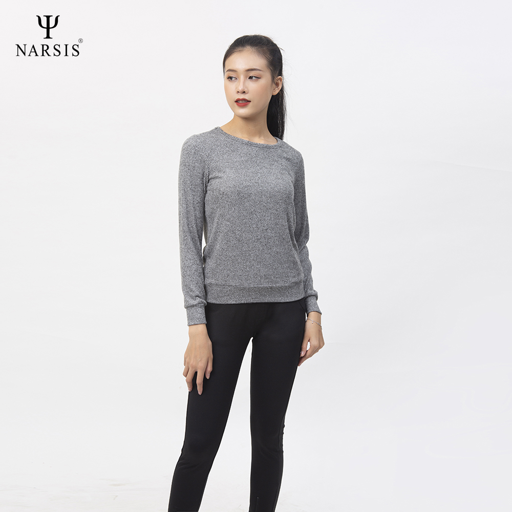 ÁO THU ĐÔNG NỮ L0073 NARSIS VẢI LEN COTTON ẤM ÁP, THOÁNG MÁT, GIỮ ẤM TỐT, MỀM MẠI_thumbnail_2