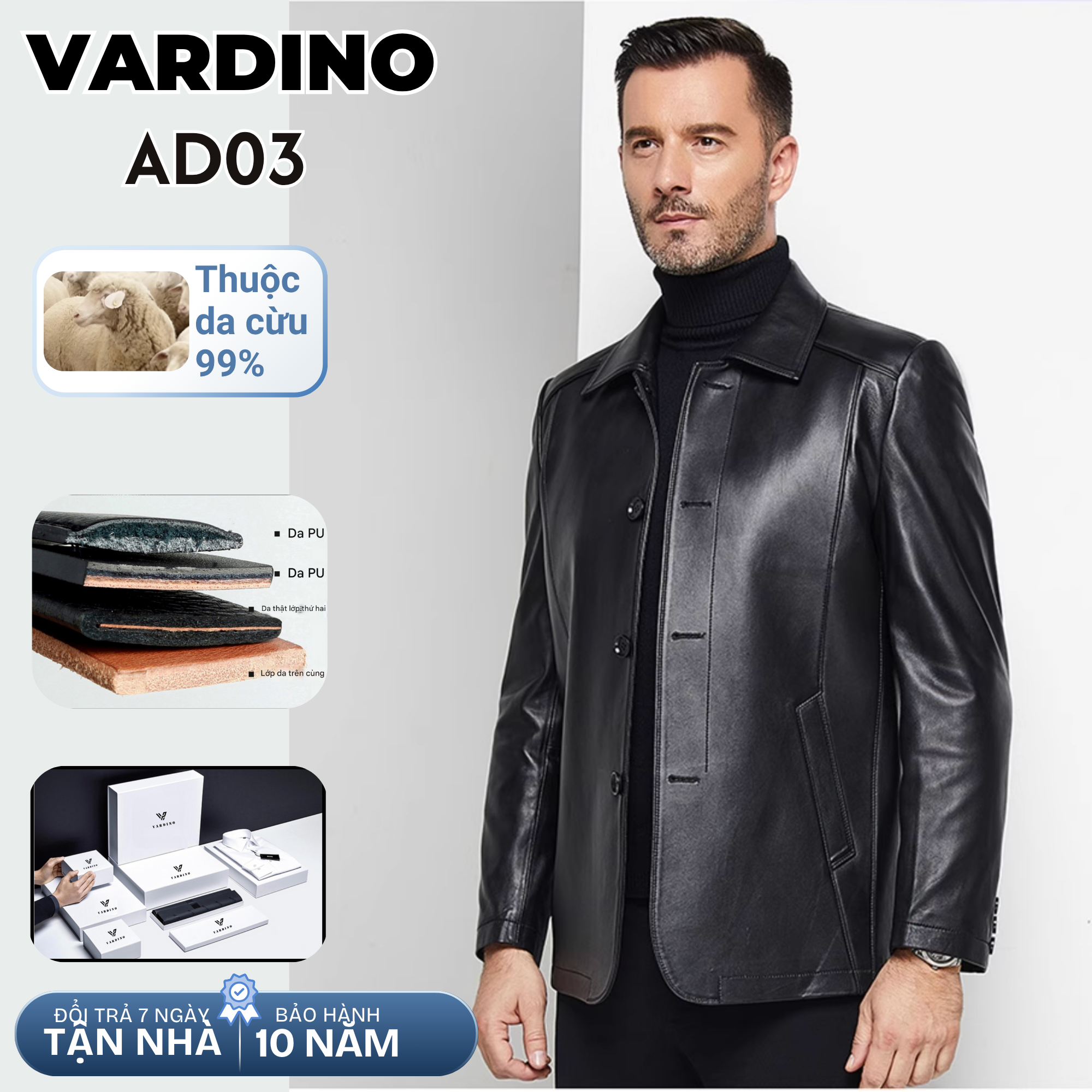 Áo khoác nam Vardino AD03