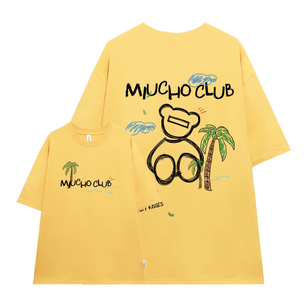 Áo phông nam mùa hè đi biển form rộng nhiều màu ATD1037 Miucho Man tay ngắn cổ tròn in mix_thumbnail_0