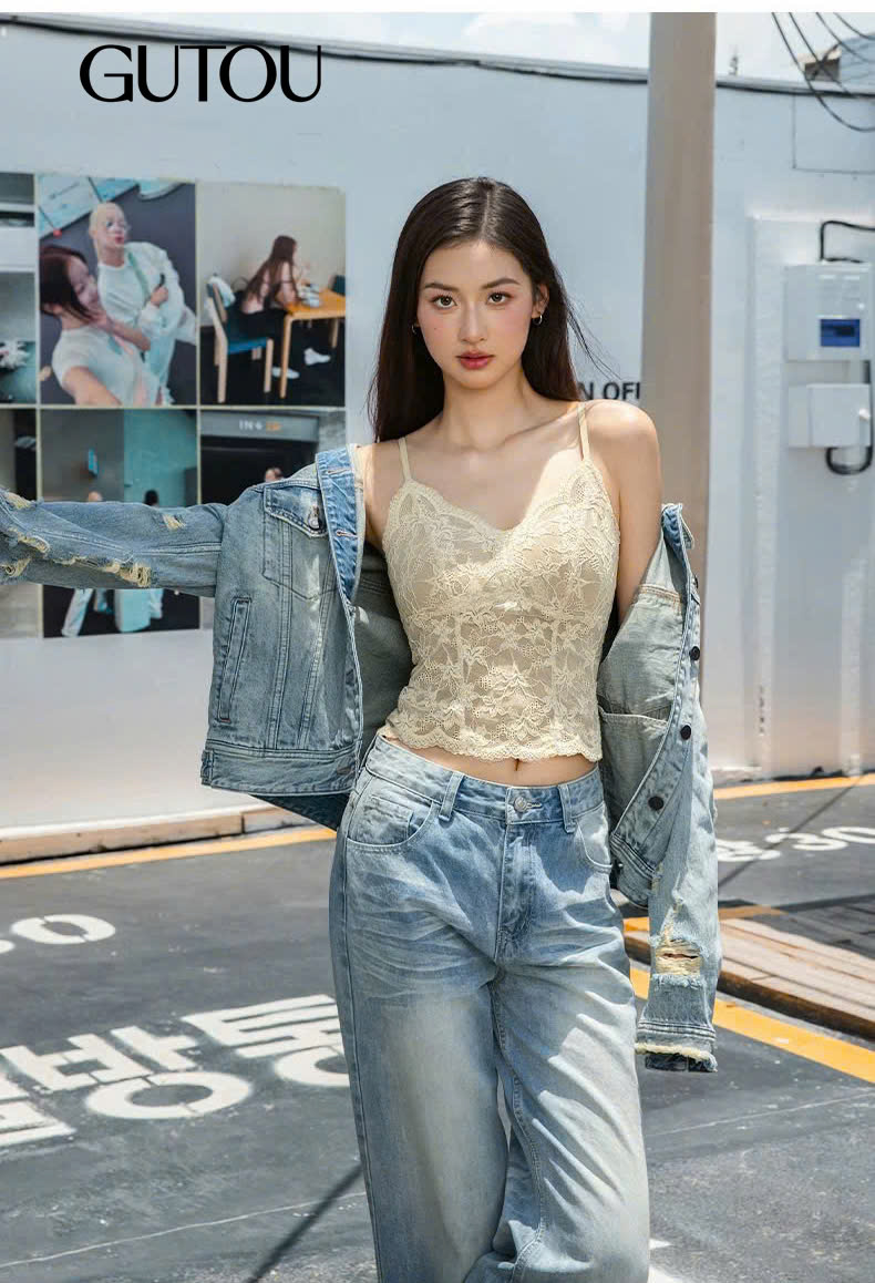 [ GUTOU ] Áo Ren Cúp Ngực Lace Cami_thumbnail_9