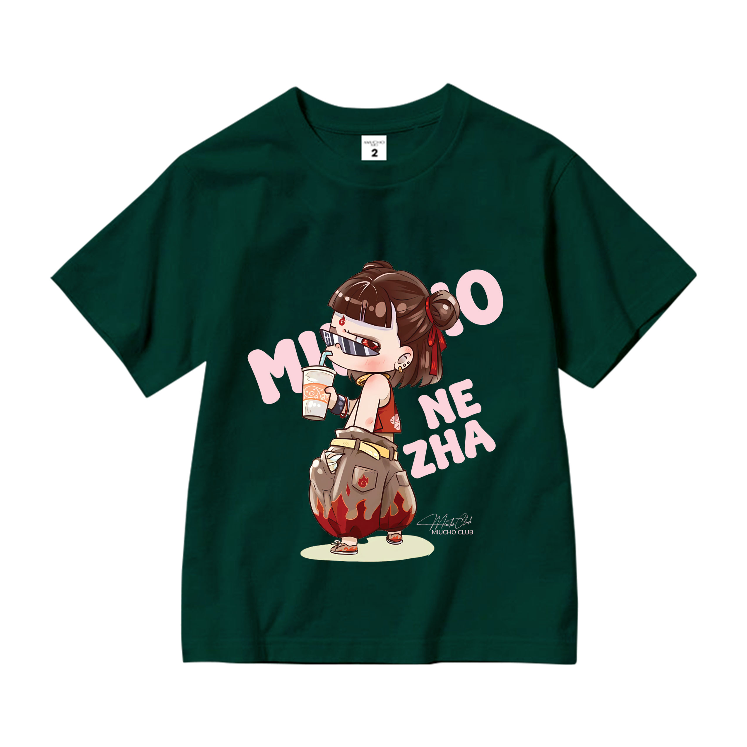 Áo thun bé gái Natra dễ thương 2017 Miucho Kid cổ tròn vải cotton co giãn thoáng mát in mix_thumbnail_0