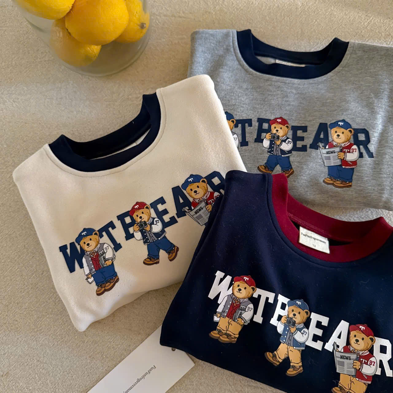 Q93 SET 3 ÁO DÀI TAY 3 CHÚ GẤU- A106.255