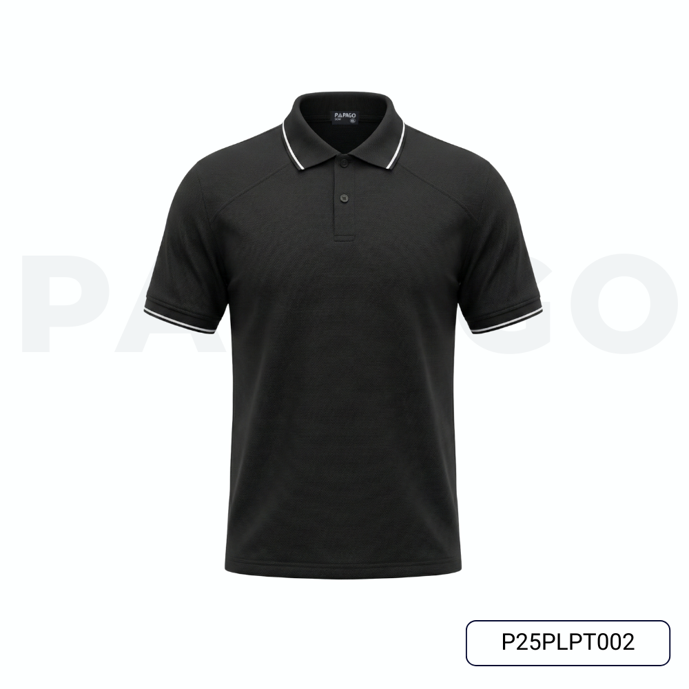 Áo Thun Polo PAPAGO Nam Trung Niên Phối Viền Cổ áo Form Rộng Thoải Mái - P25PLPT002